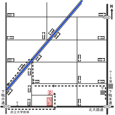 下鴨店周辺地図