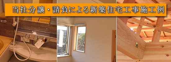 分譲・請負による新築住宅工事の施工例