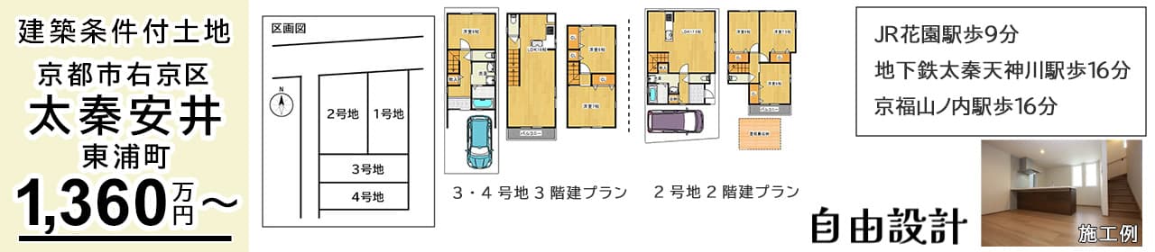 京都市右京区太秦安井東裏町 土地