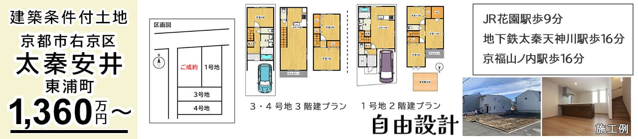 京都市右京区太秦安井東裏町 土地
