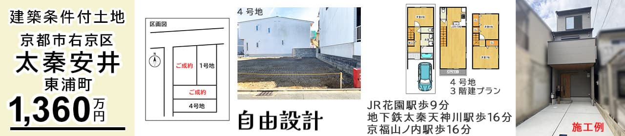 京都市右京区太秦安井東裏町 土地